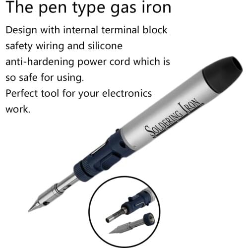 2 In 1 12ml Pen Shape Gas Soldering Iron Tool Soldering Gun With Soldering Iron Head Tip Cordless Pen Burner Hot Sale