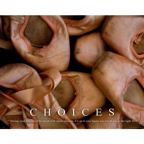 2Style Choose Ballet Dance Motivational Art Film Print Silk Poster for Your Home Wall Decor 24x36inch