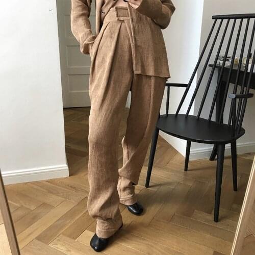 Women High Waist Pants Adjustable Waist Oversize Loose Casual Pants Women Trousers