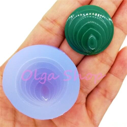 BYL528 26.6mm Round Cabochon Silicone Mold Earrings Pendant Necklace Making Cabochon Resin Clay Craft Fondant Cake Decoration