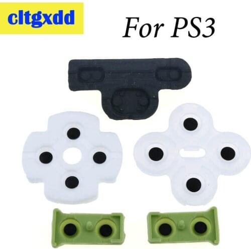 Cltgxdd 50sets Rubber Silicone Conductive Adhesive Button Pad keypads For Sony PS3 PlayStation 3 Controller Gamepad parts