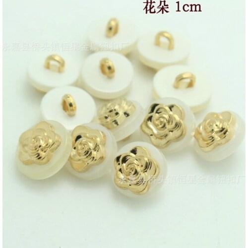 DIY handmade decorative metal crown pearl resin composite Cardigan Pajamas button shirt buttons 100pcs/lot