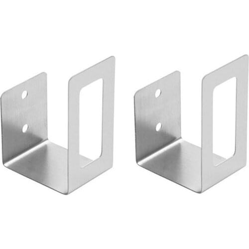 Holder Kitchen Storage Rack Mounted Lid Pot Shelf Multi-function 2pcs Stainless Steel Black Organizer Space-saving Free Wall