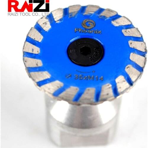 Raizi 2 Pc Diamond Cutting Disc for Carving Concrete Granite Marble Stone 25/30/35/40/50 mm Removable Flange Engraving Saw Blade