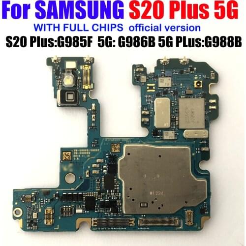 For Samsung Galaxy S20 Ultra 5G motherboard G985F G986B G988B Install AOS Logic Board With Chip 128GB