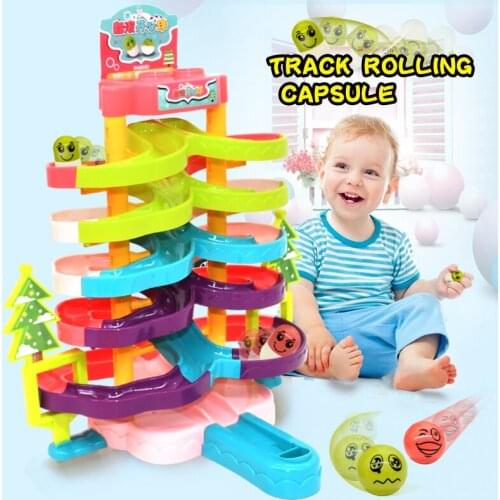 Capsule And Ball Bilateral Track Building Blocks Multi-scene Sensory Educational Toys Visual Grasping Ability Exercise Kid Gift