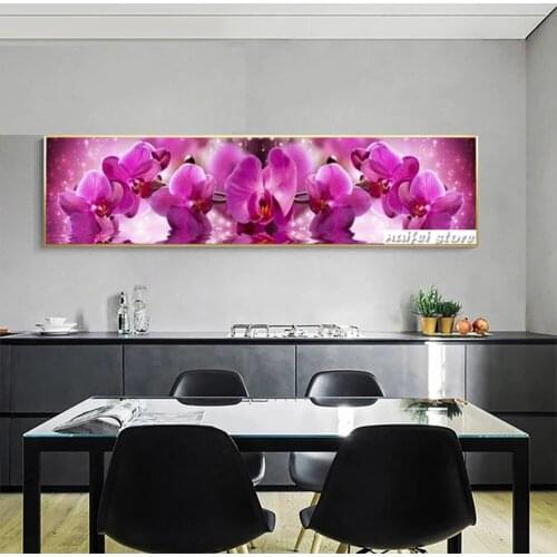 Full Square/Round Diamond Painting Flower "Purple flowers " Cross Stitch Diamond Embroidery Scenery Rhinestone Mosaic Large