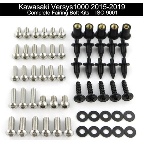 Fit For Kawasaki Versys 1000 2015 2016 2017 2018 2019 Complete Full Fairing Bolts Kit Speed Nuts Fairing Clips Stainless Steel