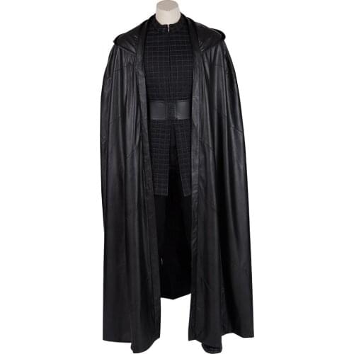The Last Jedi Kylo Ren Cosplay Costume Halloween Suit Adult Mens Jacket Custom Made Cloak