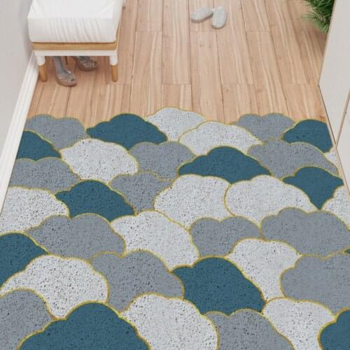 Mats Carpet Household Living Room Hallway Doormat PVC Anti-slip Silk Loop Floor Mats Carpet Cuttable Easy To Clean Mats Carpet