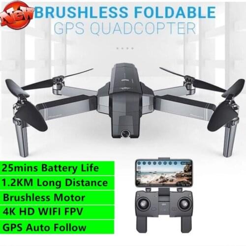 Professional Folding RC Quadcopter 1.2KM 25mins Brushless Motor 5G WIFI FPV 4K HD Camera GPS Auto Follow Height Maintain Dron