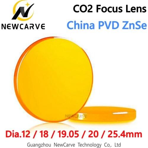CO2 Focus Lens China ZnSe Laser Lenses Diameter 12 18 19.05 20 25.4 25mm For CO2 Laser Cutting Machine NEWCARVE