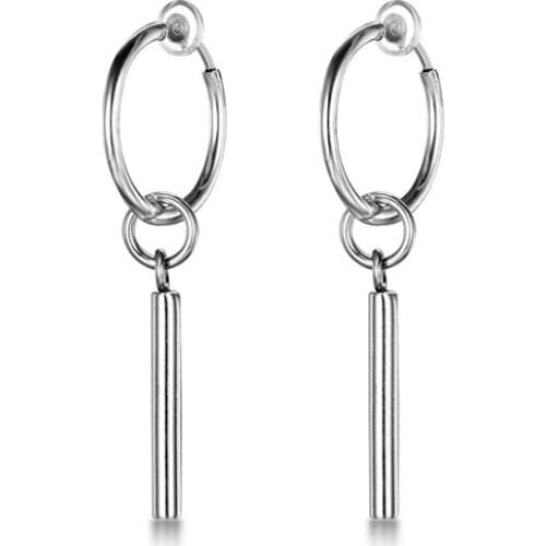 Trend Simple Geometric Distortion Earrings Fake Without Piercing Cuff Earring Curve Clip Earrings for Women Girl No Pierced