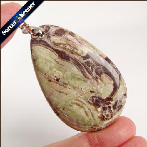 Fashion Real Mens Pendant Green Old KAMBABA Natural Stone Beads For Jewelry Making DIY Polar Jades Necklace Material WS622