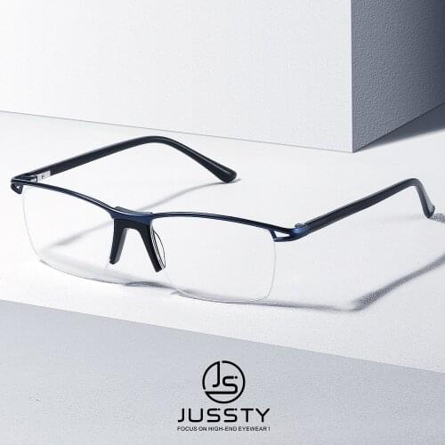 Semi Rimless Optical Eyeglasses Frame Male Myopia Prescription Glasses Frame Men Clear High Quality Korea Brand Eyewear Custom
