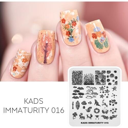 Immaturity Series Nail Art Stamping Template Origami cartoon animal Pattern Manicure Image Stamp Plates for Nail Polish Stencil