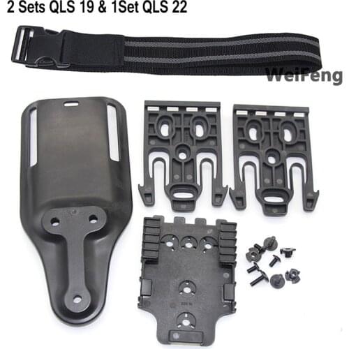 Hunting Safa Quick Locking System Kit Drop Thigh Strap Band with QLS 19 22 Gun Holster for Glock 17/USP/Beretta M9 Belt Platfrom