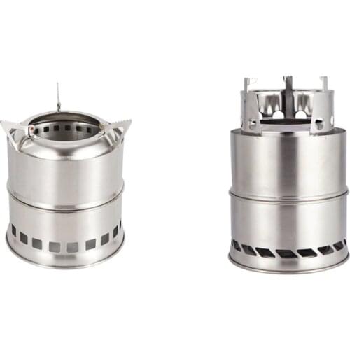 Portable Mini Camping Barbecue Stoves Outdoor Round Hotplate Furnace Wood Burner Home Kitchen Cook Coffee Heater Cooker