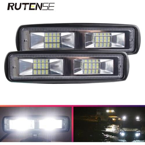 Work light bar 48W 16Led bar For 4x4 led bar offroad accessories 4WD SUV ATV Tractor Boat Trucks Excavator car spotlight 12V 24V