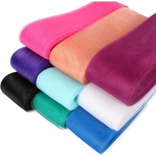 3.2'' /8CM Crinoline Horsehair Net Fabric 100% Nylon Hair Accessories Wedding Mesh Fascinators Craft Material 25Yards/Lot