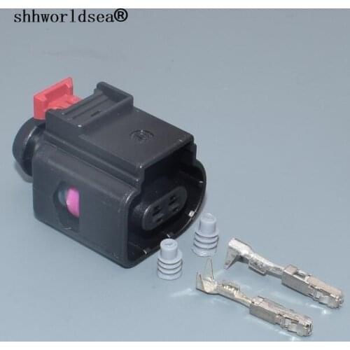 Shhworldsea 2 pin waterproof connector Polaris Lang Yitu view headlight plug socket 8K0 973 702 8K0973702 for Audi vw MAGOTAN