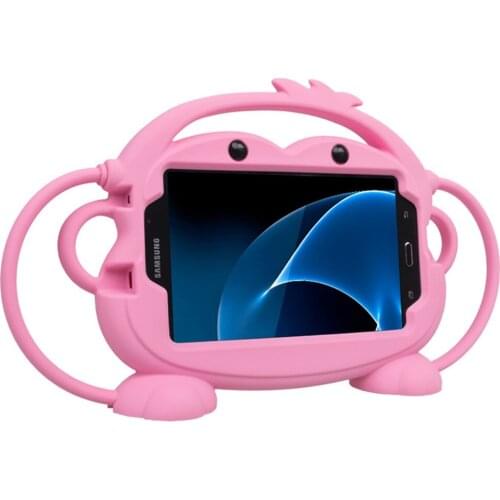 Monkey Silicone Flat Case Samsung 7inch T110 T230 T280 Brown Protective Cover Case Silicone Shell Shockproof