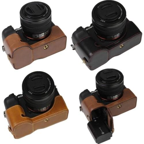 New Hot Camera Bag PU Leather Half Body Set Cover For Sony A7C Alpha 7C ILCE-7C Bottom Case With Battery Opening