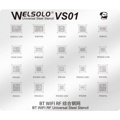 MECHANIC Reballing Stencil Stencil for BCM4354 BCM4339 BCM4330 BCM434 WTR5975 WTR3905 WFR2600 BT Wifi RF Universal Steel Mesh