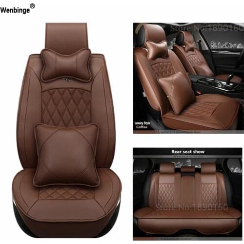 Universal PU Leather car seat covers For Nissan Qashqai Note Murano March Teana Tiida Almera X-trai auto accessories car sticker