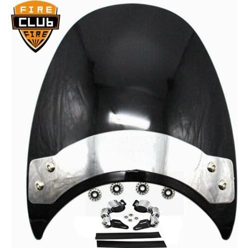 Motorcycle Screen Windscreen Windshield Double Bubble Front Fork Mount For Harley Dyna Softail Sportster XL883 1200 Wind Glass