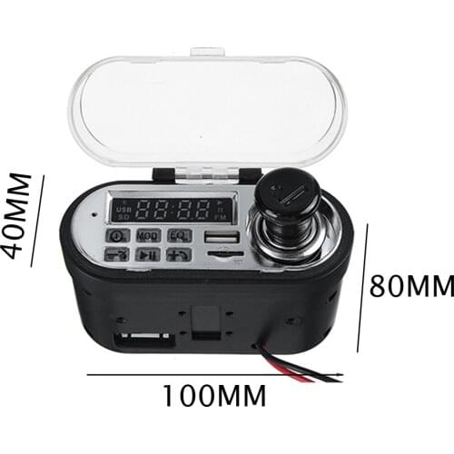 Highsensitivity Microphone Motorcycle Anti-Theft Waterproof Mobile Phone Charging Cigarette Lighter Multi-Purpose Bluetoothaudio