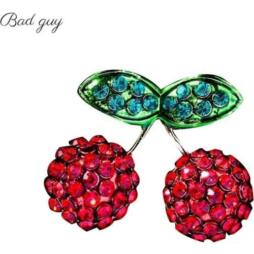 Cherry Brooches for Womens Brooch Pin Jewelry Cute Pins Garment Accessories Birthday Gift Brooches for Women Copper Brooch Pin