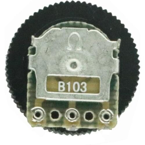 10 Pcs B103 16x2mm 10K Ohm Double Dial Taper Volume Wheel Duplex Potentiometer