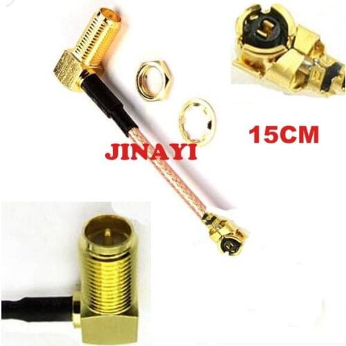 20pcs 6 inch 15cm Right Angle RP SMA RP-SMA Female Jack to IPX U.fl IPEX Connector RG178 Extension Cable