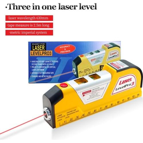 3 in 1 Laser Measuring Tool Infrared Laser Level Multi-functional Level Ruler Horizontal Meter Vertical Equipment Instrument