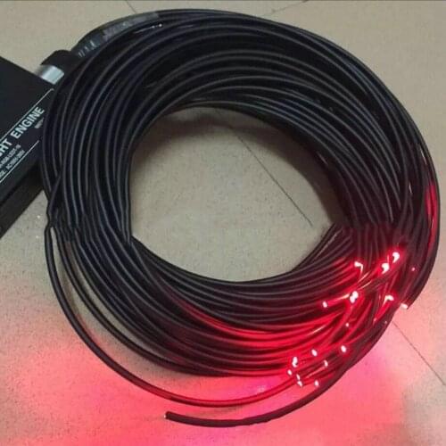 5M 5mm(inner Dia.) Black PMMA Plastic end glow Flexible Fiber Optic cable Light Engine Driver Home Hotel DIY car ceiling decor