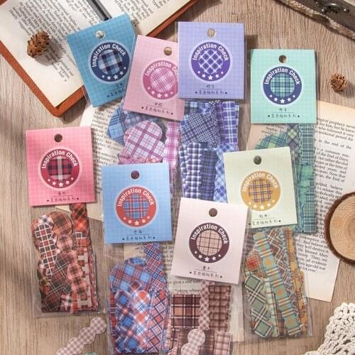 8packs/LOT inspiration grid series stationery sticker Creative decoration DIY sulfuric acid paper sticker