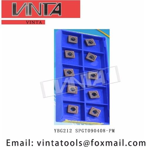 Free shipping high quality 10pcs/lots YBG212 YBG205 SPGT090408-PM cnc carbide U drill inserts cutting blade tools
