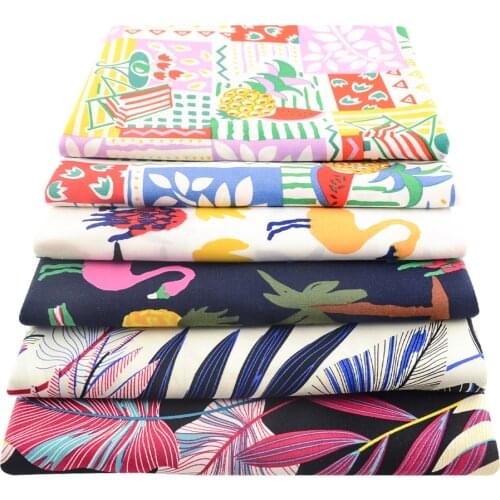 Booksew Per Yard Meter Japanese Kimono Poplin Cotton Cloth Printed Quilt Fabrics For Sewing Apparel Accessories Dress Needlework