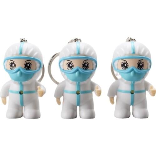 White Angel Keychain Small Exquisite Cartoon Nurse Keyring Pendant with Hook Thanksgiving Present Toy Gifts Creative