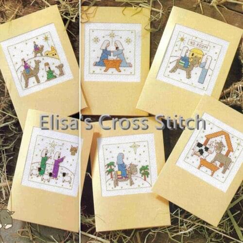 CD85 14ct DIY Invitation Greeting Card Popular Full Set CrossStitch Greeting Card Cake Birthday Christmas Gift STARRY NIGHT