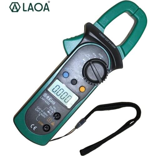 LAOA Digital AC/DC Multimeter Auto-Range 3-3/4 AC/DC Testing Voltage Professional Digital Clamp Multimeter