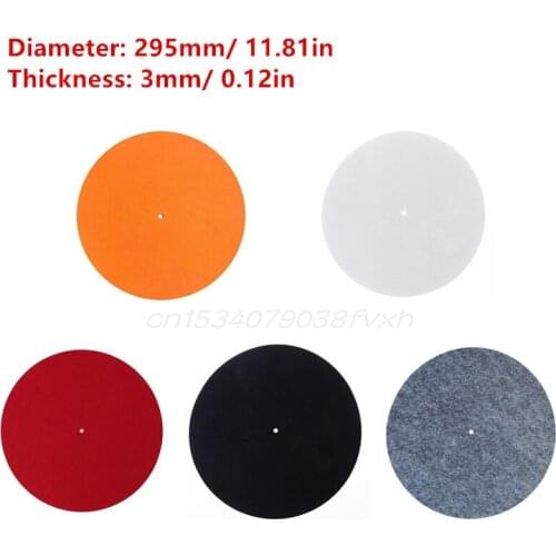 Felt Turntable Platter Mat LP Slip Mat Audiophile 3mm Thick For LP Vinyl Record