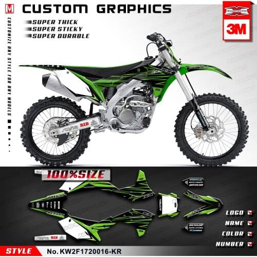 KUNGFU GRAPHICS Motorcycle Vinyl Decals Stickers Film Self Adhesives for KXF 250 2017 2018 2019 2020, Customizable