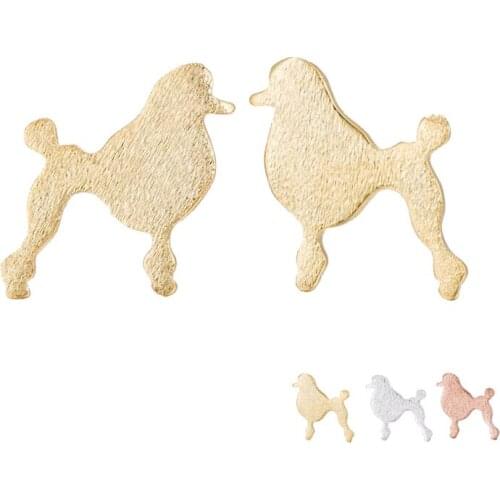 Wholesale 10Pairs/Lot Cute Baby Dog Poodle Earring Fashion Lovely Pet Dog Studs Earrings Women Kids Accessories Jewelry