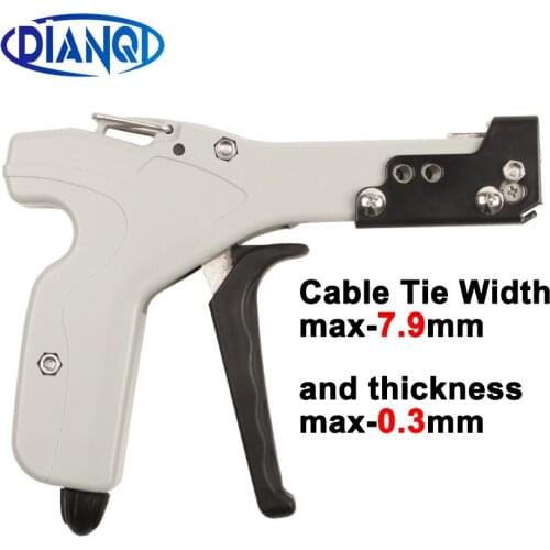 1 pc Stainless Steel Cable Tie Gun Self-Locking Stainless Steel Zip Cable Tie plier gray metal Labor saving and efficient