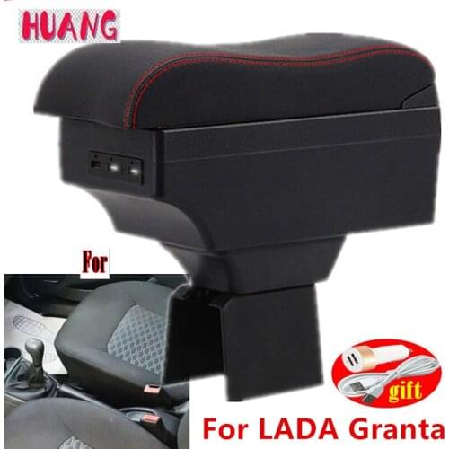 For LADA Granta Armrest For LADA Granta car arm rest Box center console decoration automobile interior with USB LED