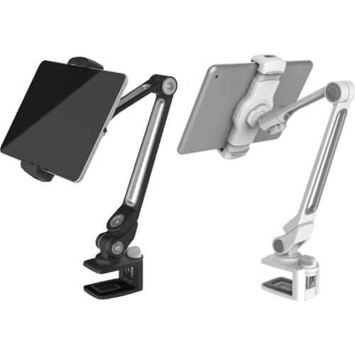 Adjustable Long Arm Mobile Phone Holder Multifunction Live Broadcast Bracket with Aluminum Tablet Desk Stand for Tablet