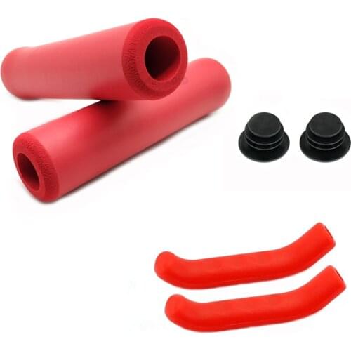 Bike Handlebar Grips Cover Bicycle Brake Silicone Sleeve Mountain Cycling Bike Bicycle Silicone Anti-slip Handle bar Soft Grips