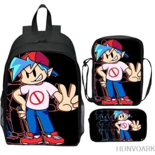 3pcs/set Friday night funkin Children School Bags for Boys Girls Primary Backpacks Kids Schoolbag Kids Mochila Infantilkpack